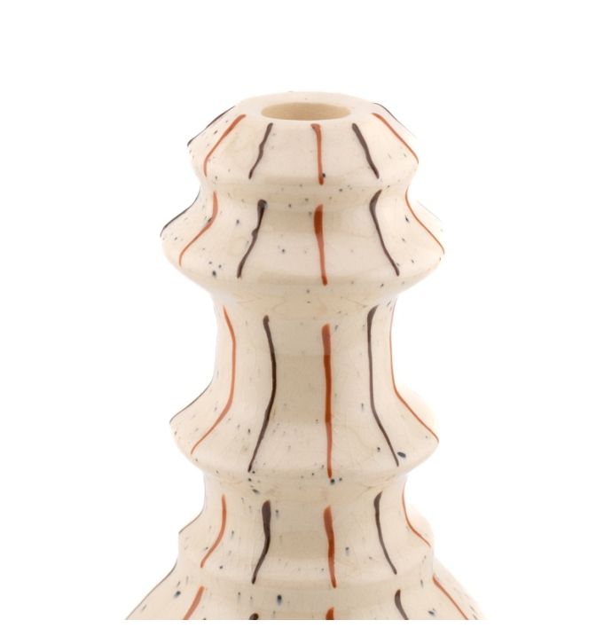 Aardewerk kaarsenstandaard Pale L