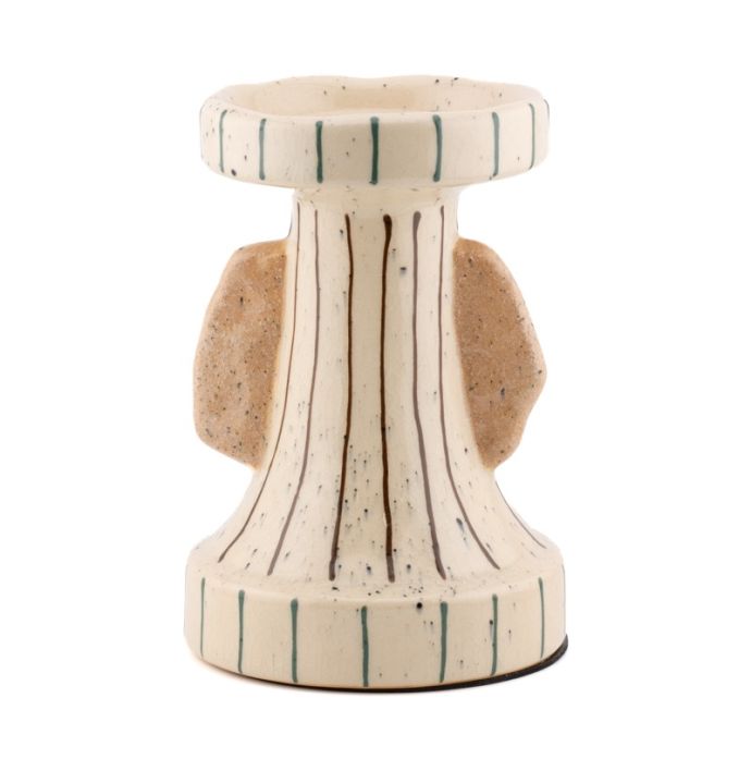 Aardewerk kaarsenstandaard Sable L