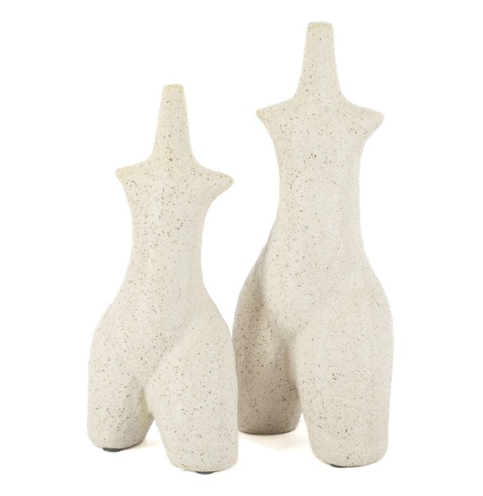 Aardewerk ornament Lyra L beige