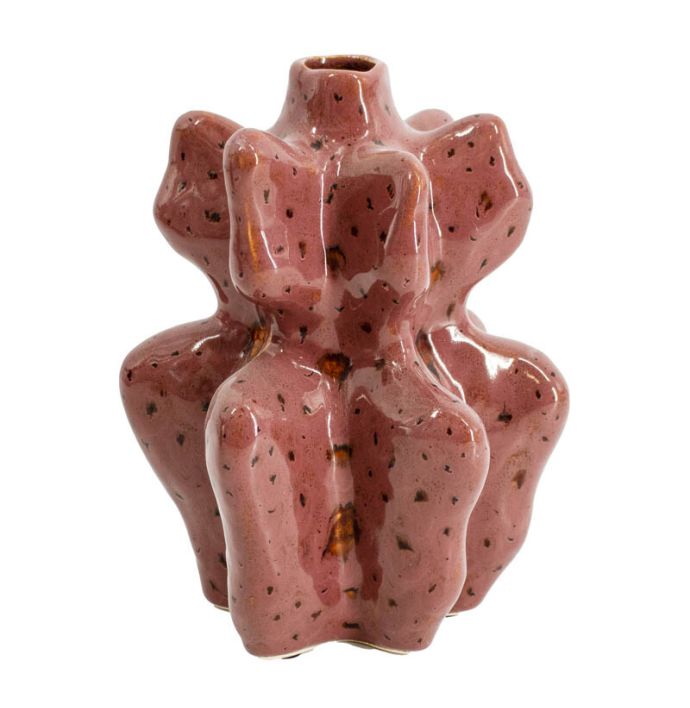 Aardewerk vaas Murkey bordeaux