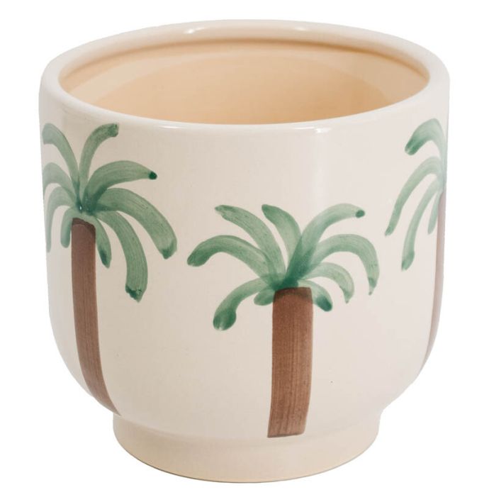 Aardewerk bloempot Tropical