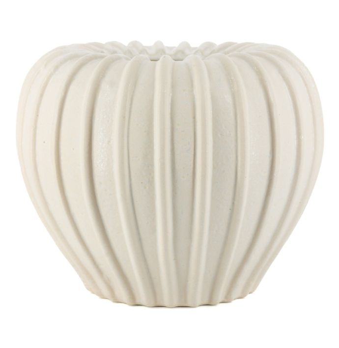 Aardewerk vaas Cala beige