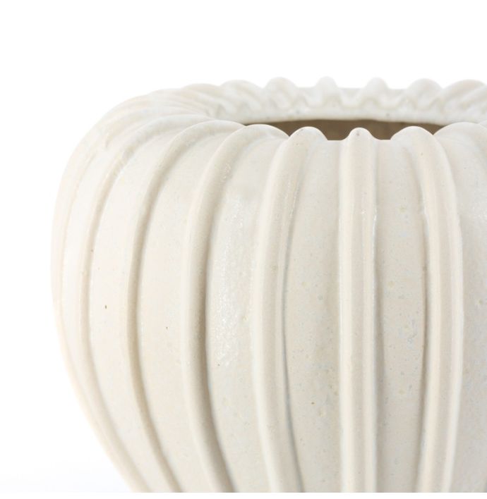 Aardewerk vaas Cala beige