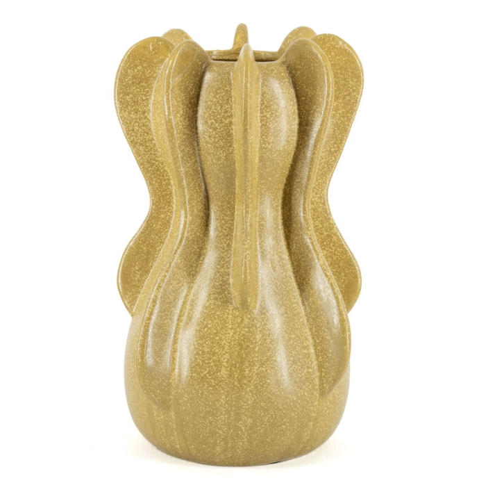 Aardewerk vaas Sway M mustard