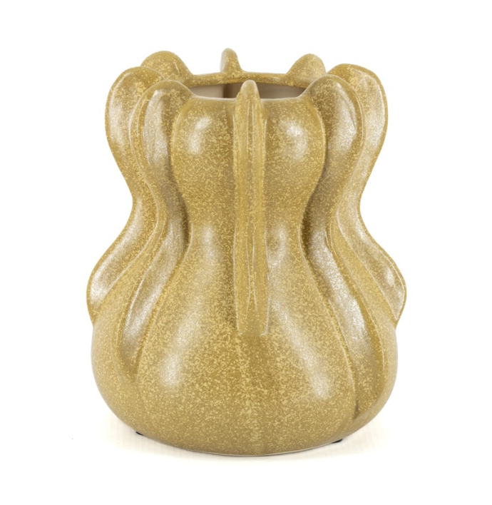 Aardewerk vaas Sway S mustard