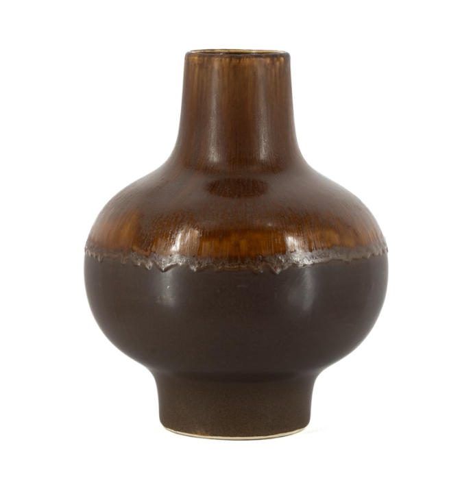 Aardewerk vaas Jive bruin