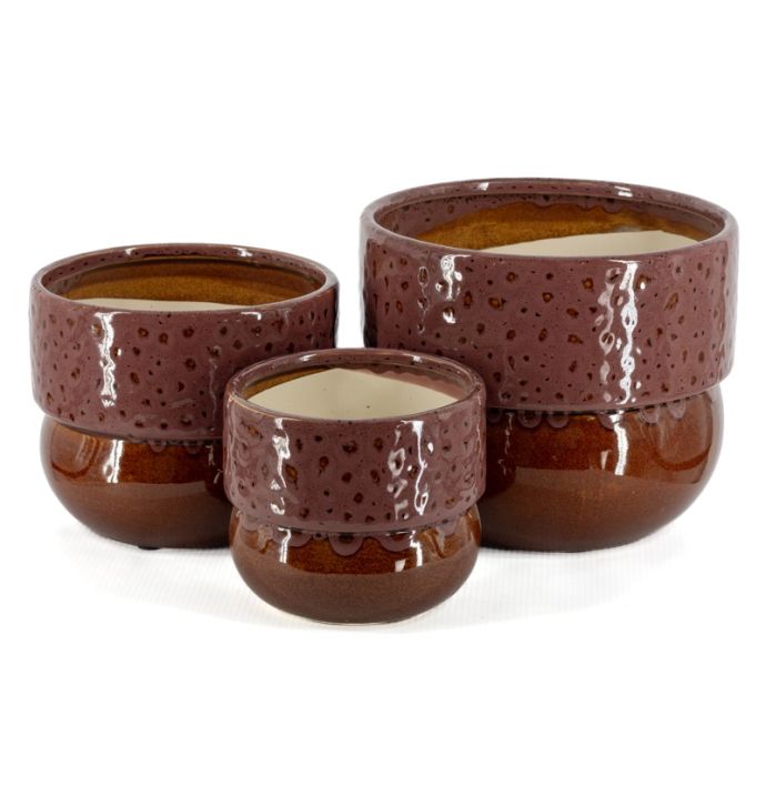 Aardewerk bloempot Boule S