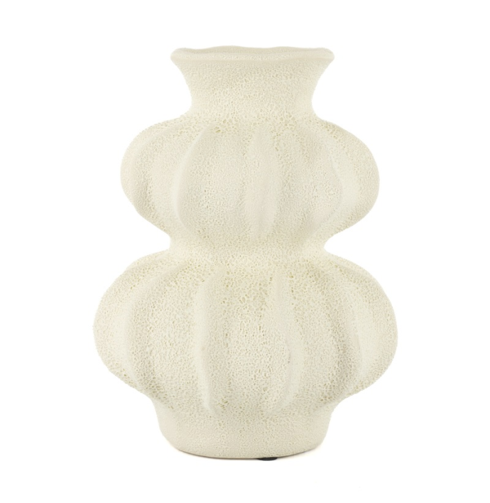 Aardewerk vaas Nobu M off-white