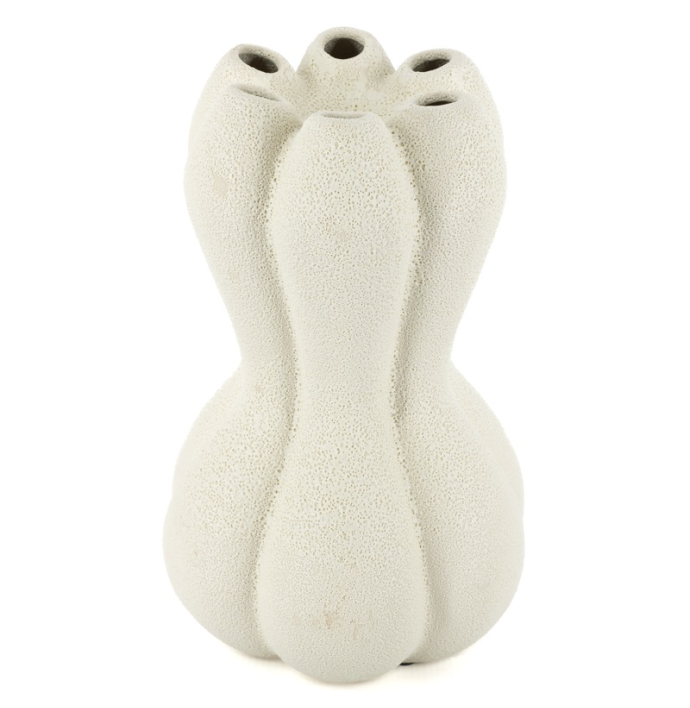Aardewerk vaas Soma L off-white