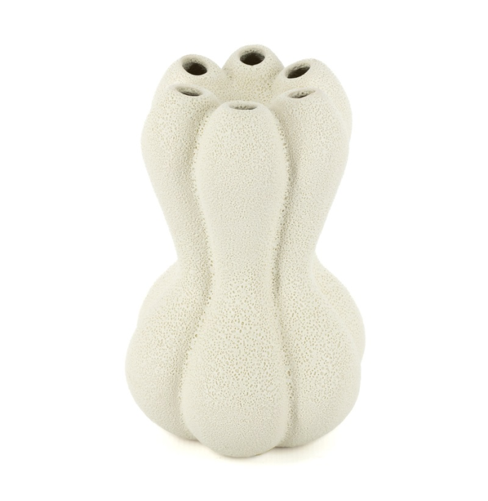 Aardewerk vaas Soma S off-white