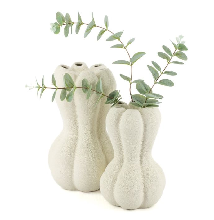 Aardewerk vaas Soma S off-white