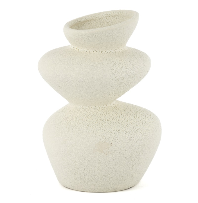 Aardewerk vaas Obra off-white