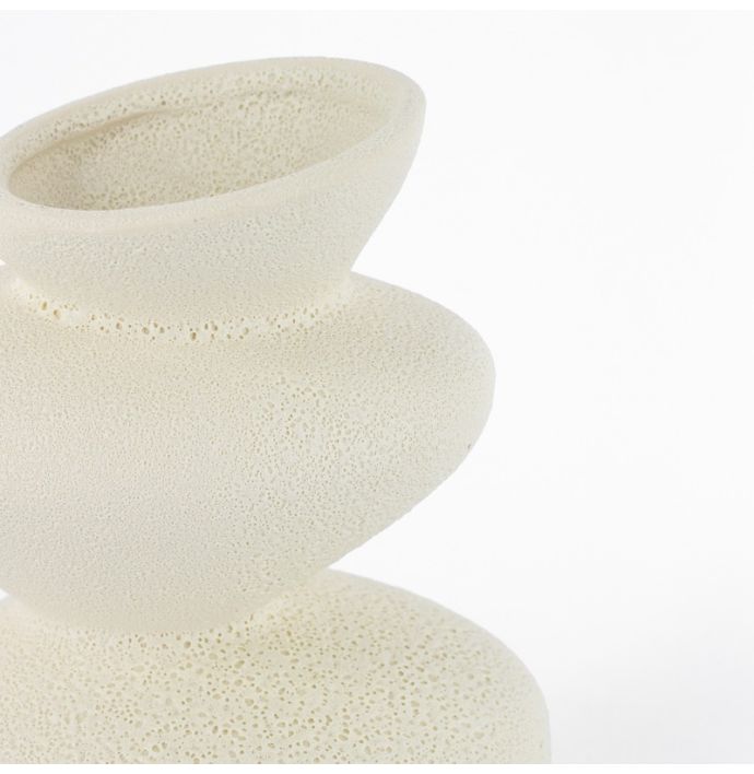 Aardewerk vaas Obra off-white