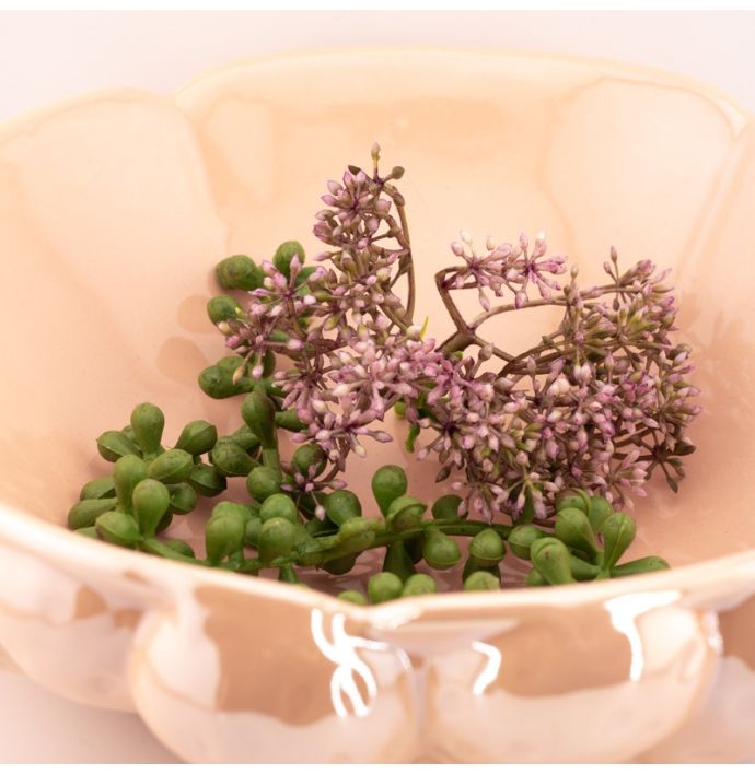 Aardewerk schaal glossy lila