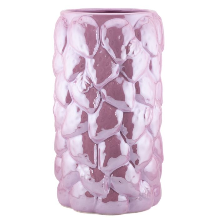 Aardewerk vaas glossy peach