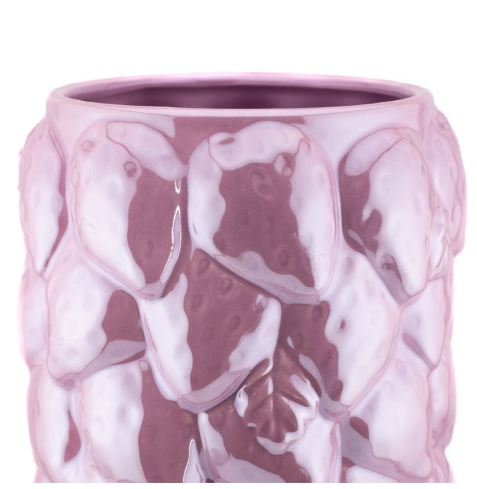 Aardewerk vaas glossy peach