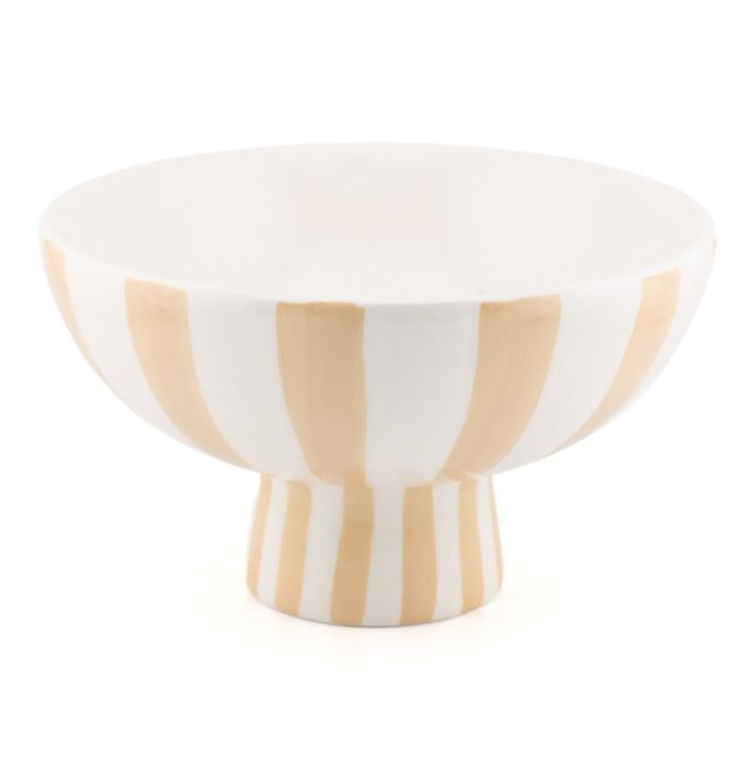 Aardewerk plateau stripe drab