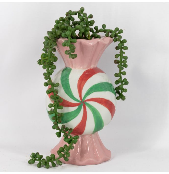 Aardewerk vaas candy