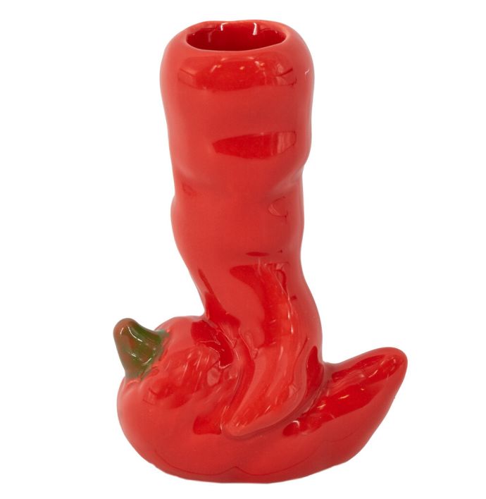 Aardewerk kaarsenstandaard peper