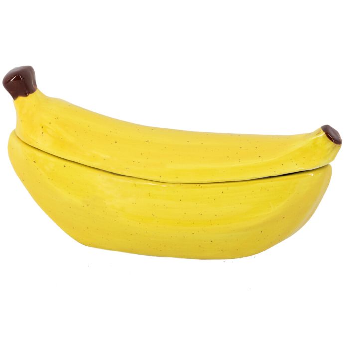 Opbergdoos met deksel banaan