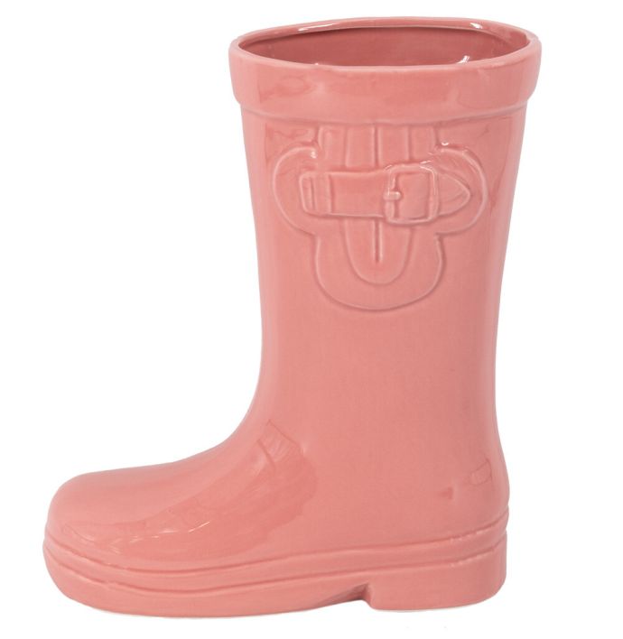 Aardewerk vaas regenlaars roze