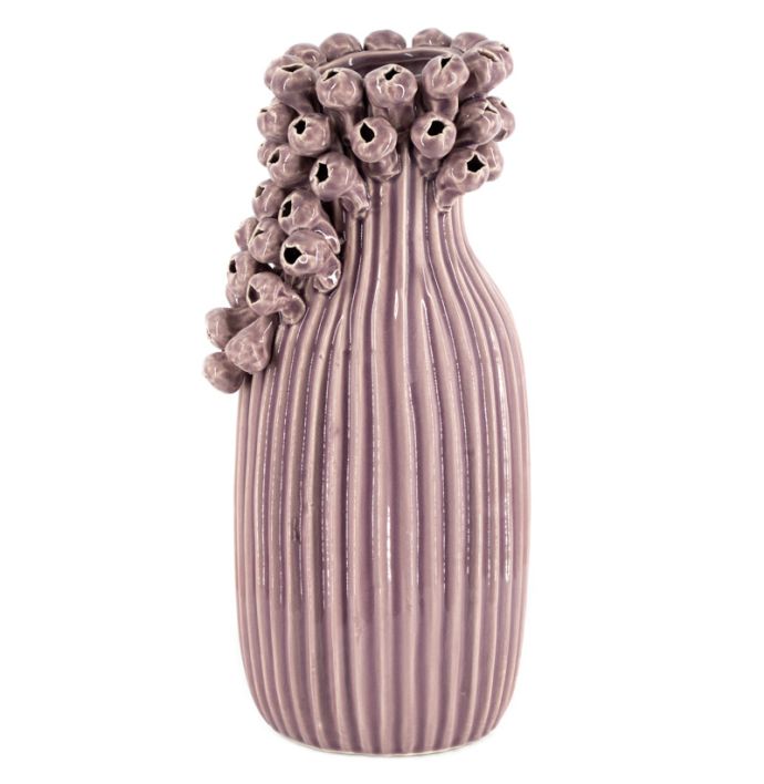 Vaas buds keramiek lila
