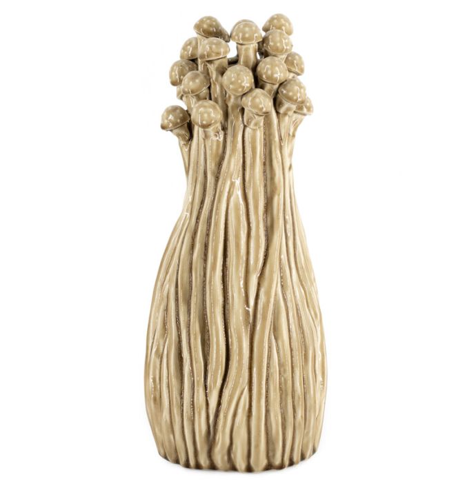 Vaas fungi keramiek mustard