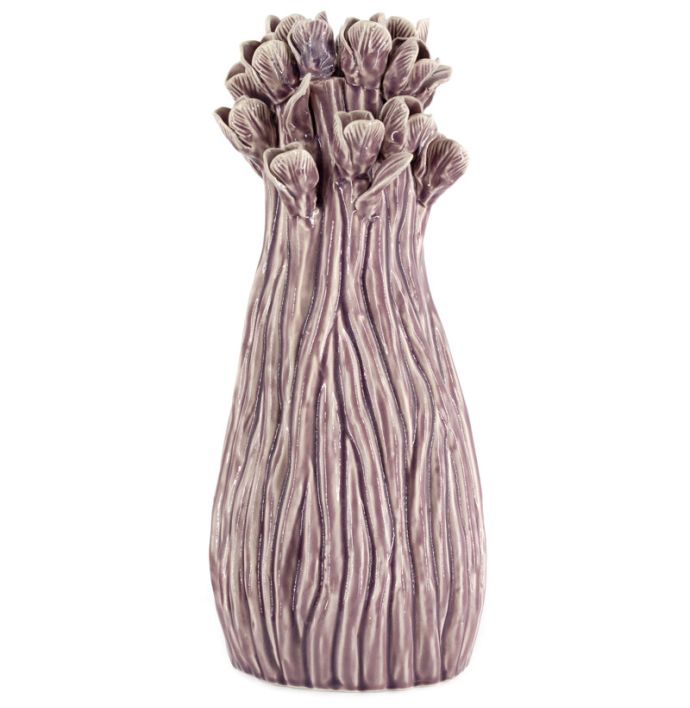 Vaas blossom keramiek lila