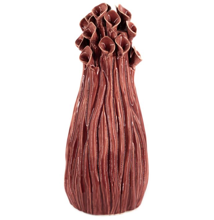 Vaas flora keramiek roze