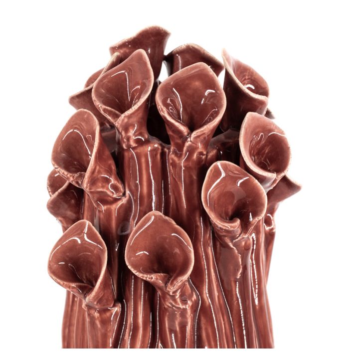 Vaas flora keramiek roze