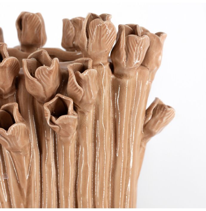 Vaas tulip keramiek sandstone