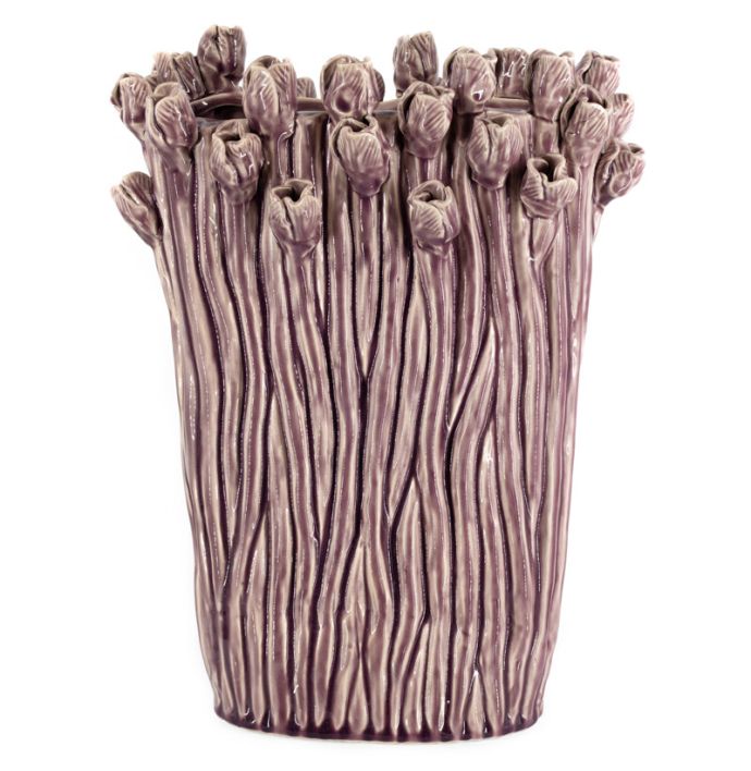 Vaas tulip keramiek lila