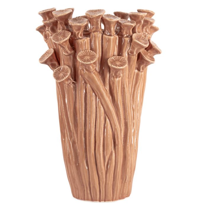 Vaas mush keramiek roze