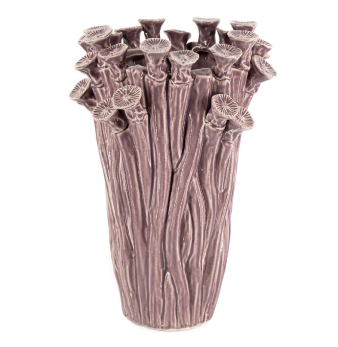 Vaas mush keramiek mustard