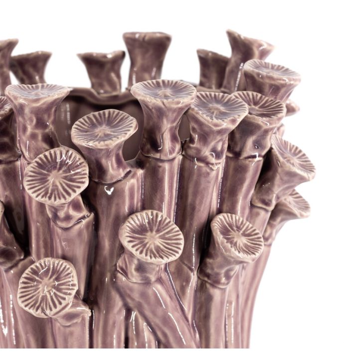 Vaas mush keramiek mustard