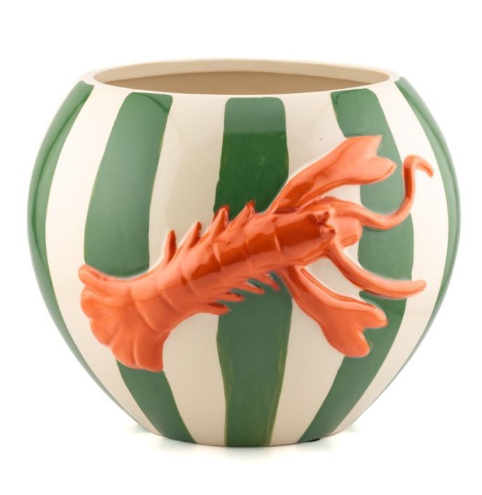 Aardewerk vaas lobster
