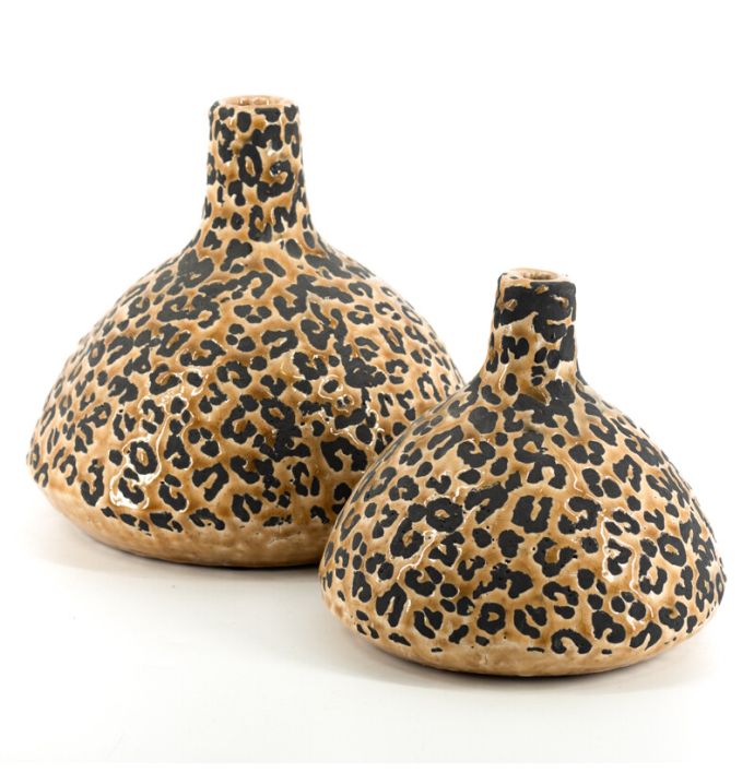 Aardewerk vaas panter