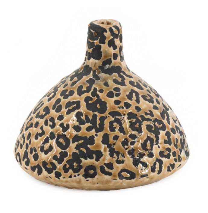 Aardewerk vaas panter