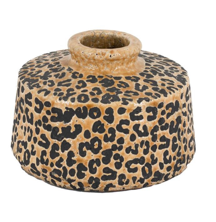 Aardewerk vaas panter