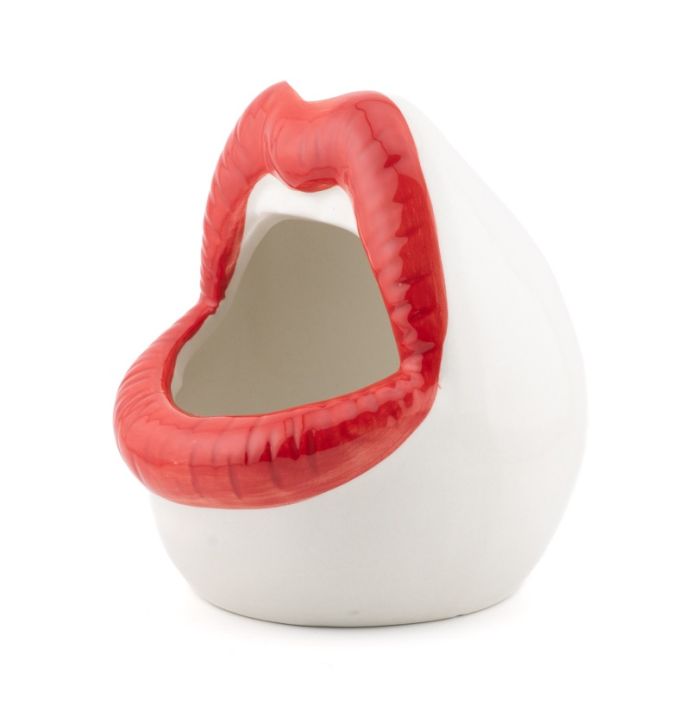 Aardewerk vaas mouth