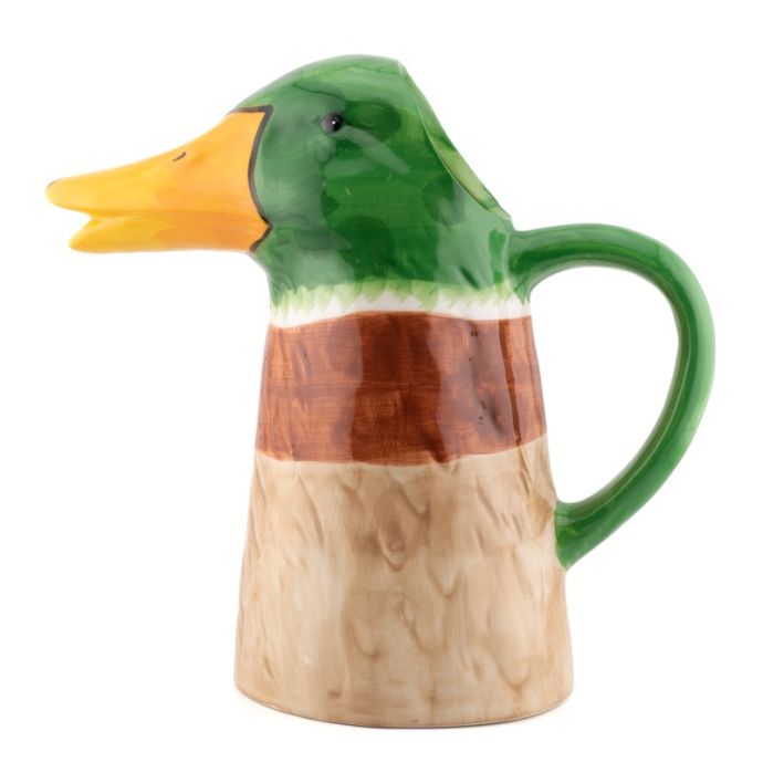 Aardewerk jug eend