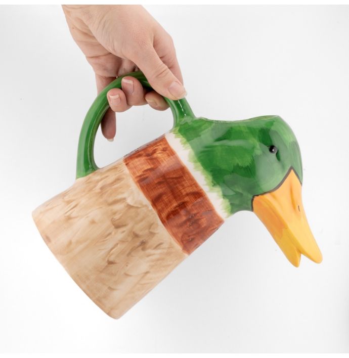 Aardewerk jug eend