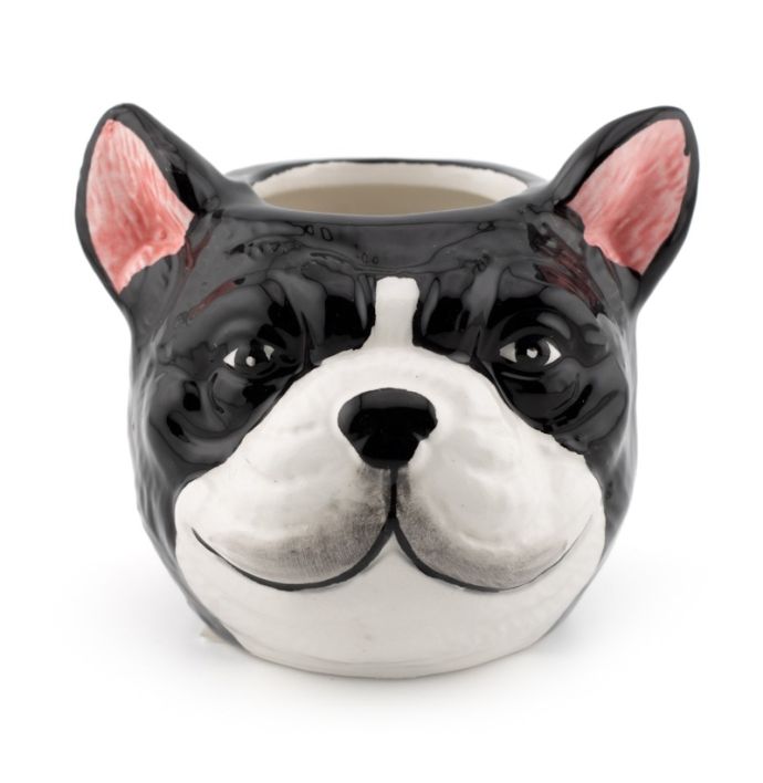 Aardewerk bloempot hond