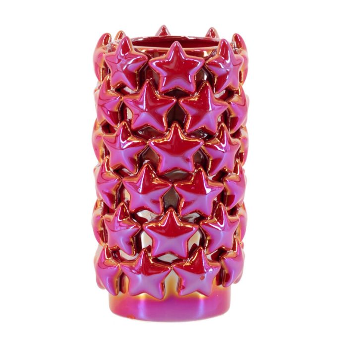 Aardewerk vaas 'Shiny stars' medium