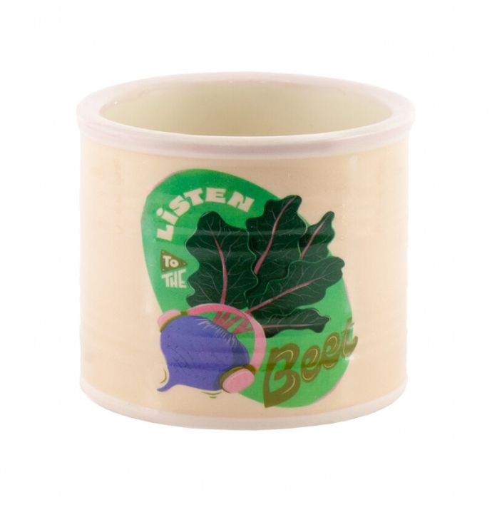 Aardewerk bloempotje bietjes 'Listen to the beet'