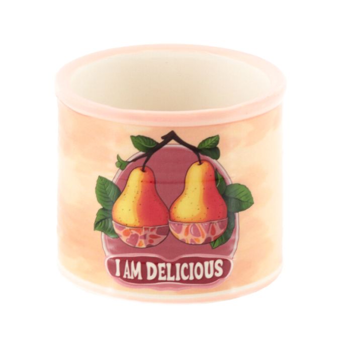 Aardewerk bloempotje peer 'Delicious'