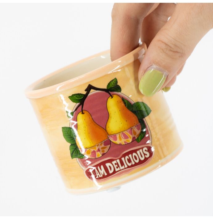 Aardewerk bloempotje peer 'Delicious'