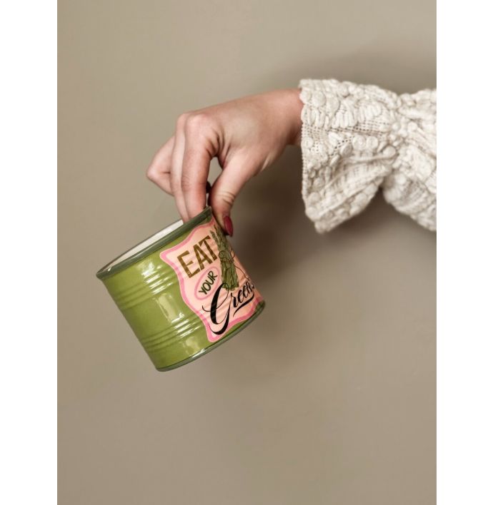 Aardewerk bloempot 'Eat your greens'