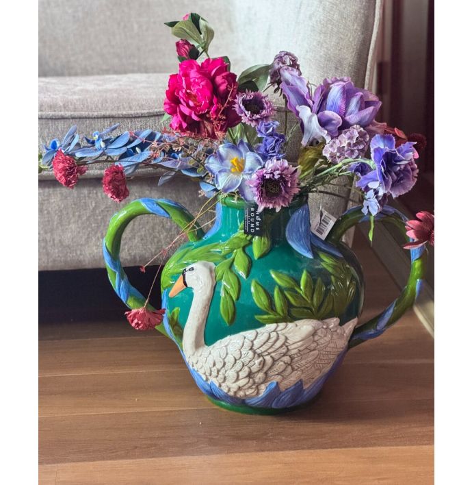 Aardewerk vaas 'Zwaan'