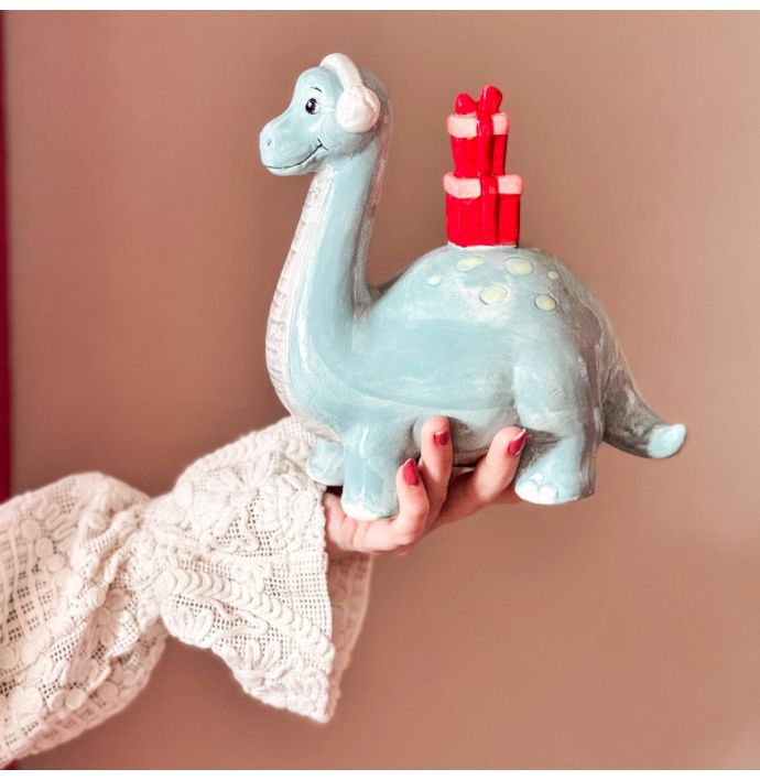 Aardewerk bakje Dino gifts